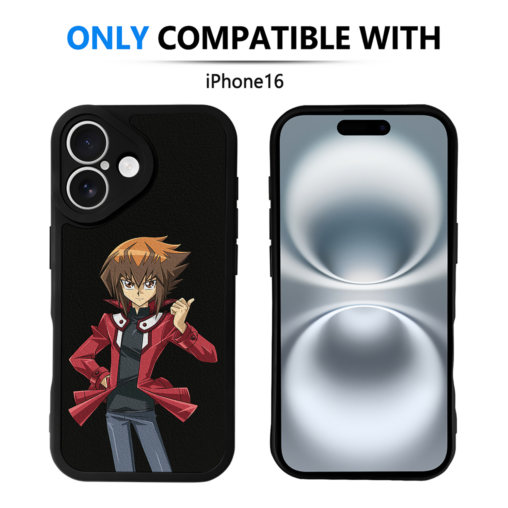 遊☆戯☆王 Yu-Gi-Oh! 【iPhone 16シリーズ対応】シリコンスマホケース（レザー調） 材質：シリコン